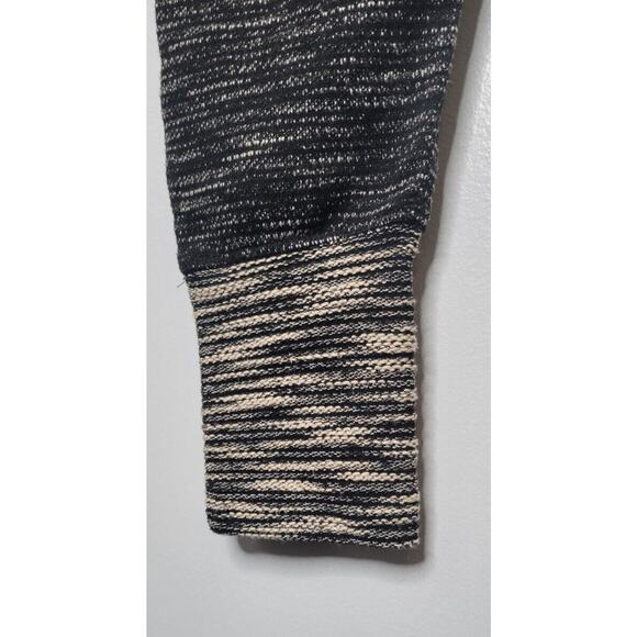 H&M Textured Jogger Sweatpants Womens Small Two Heathered Beige Black Lounge - Picture 3 of 9
